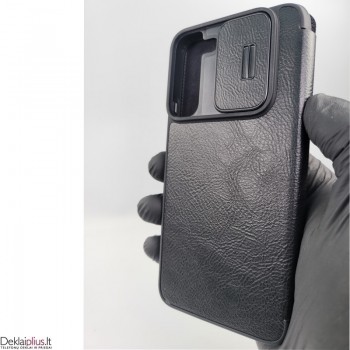 Nillkin Qin Pro odinis atverčiamas dėklas - juodas (Samsung S22 Plus) Nillkin Qin Pro odinis atverčiamas dėklas - juodas (Samsung S22 Plus)